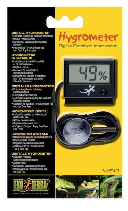Hygromètre de température numérique pour lézards/araignées